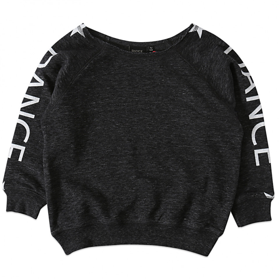 Sort meleret sweatshirt