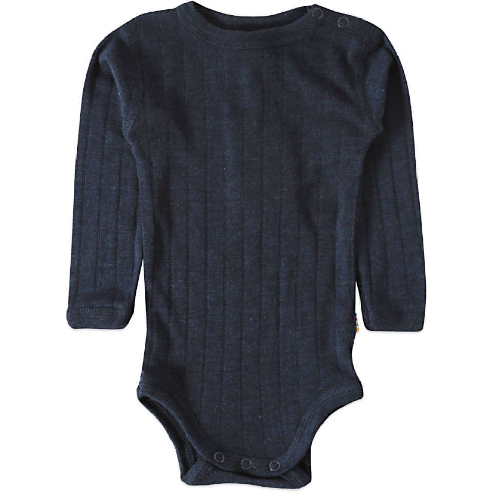 Navy uld/silke body