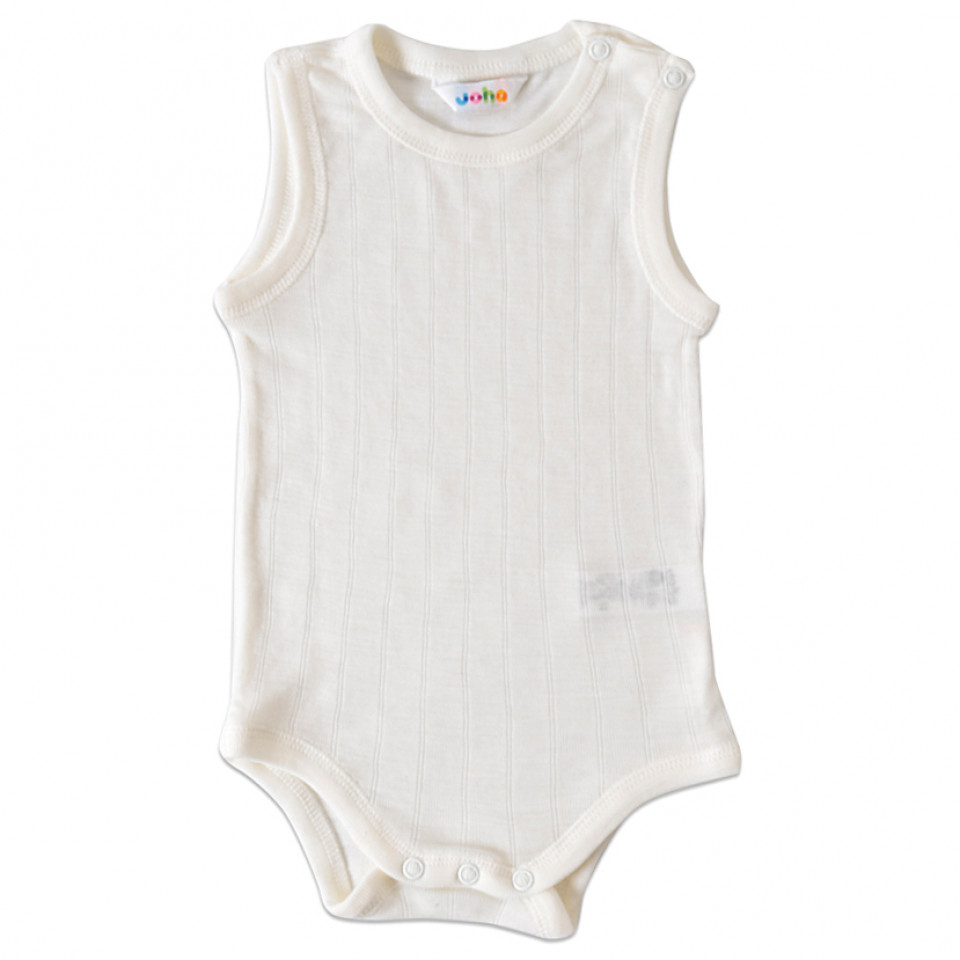 Offwhite uld/silke body