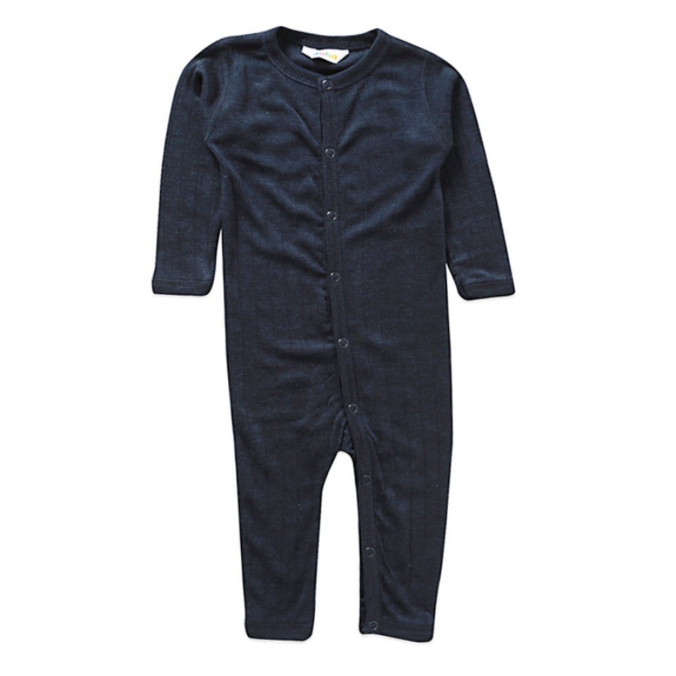 Navy uld/silke heldragt