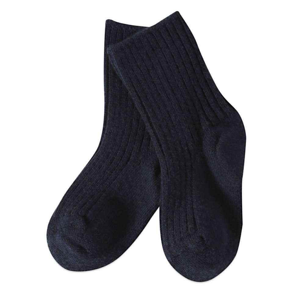 Navy uld strømper