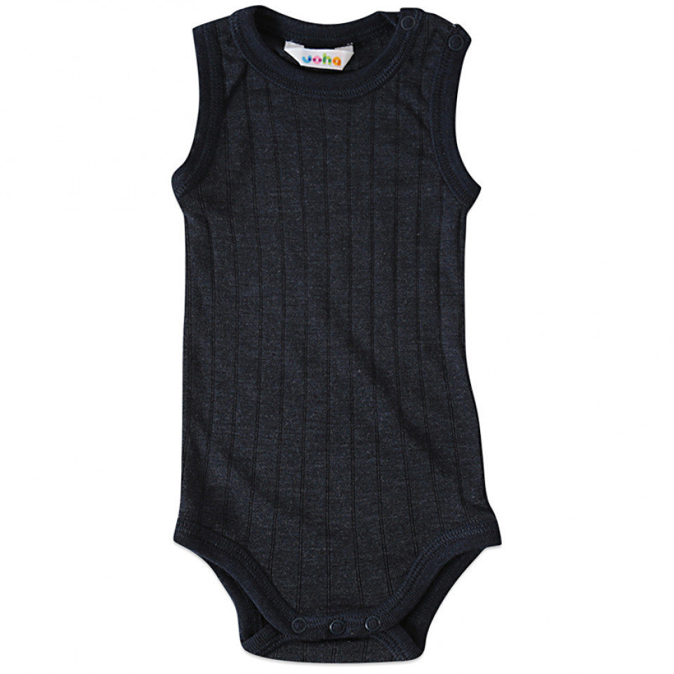 Navy uld/silke body