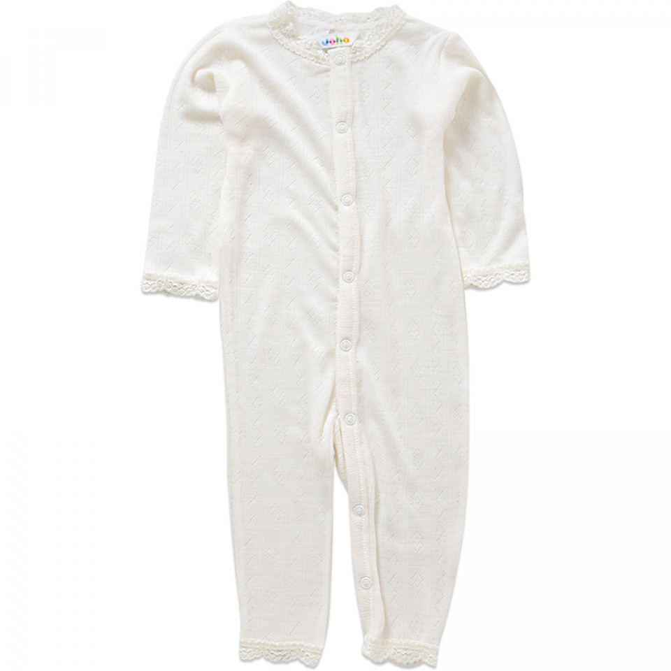 Offwhite uld/silke heldragt