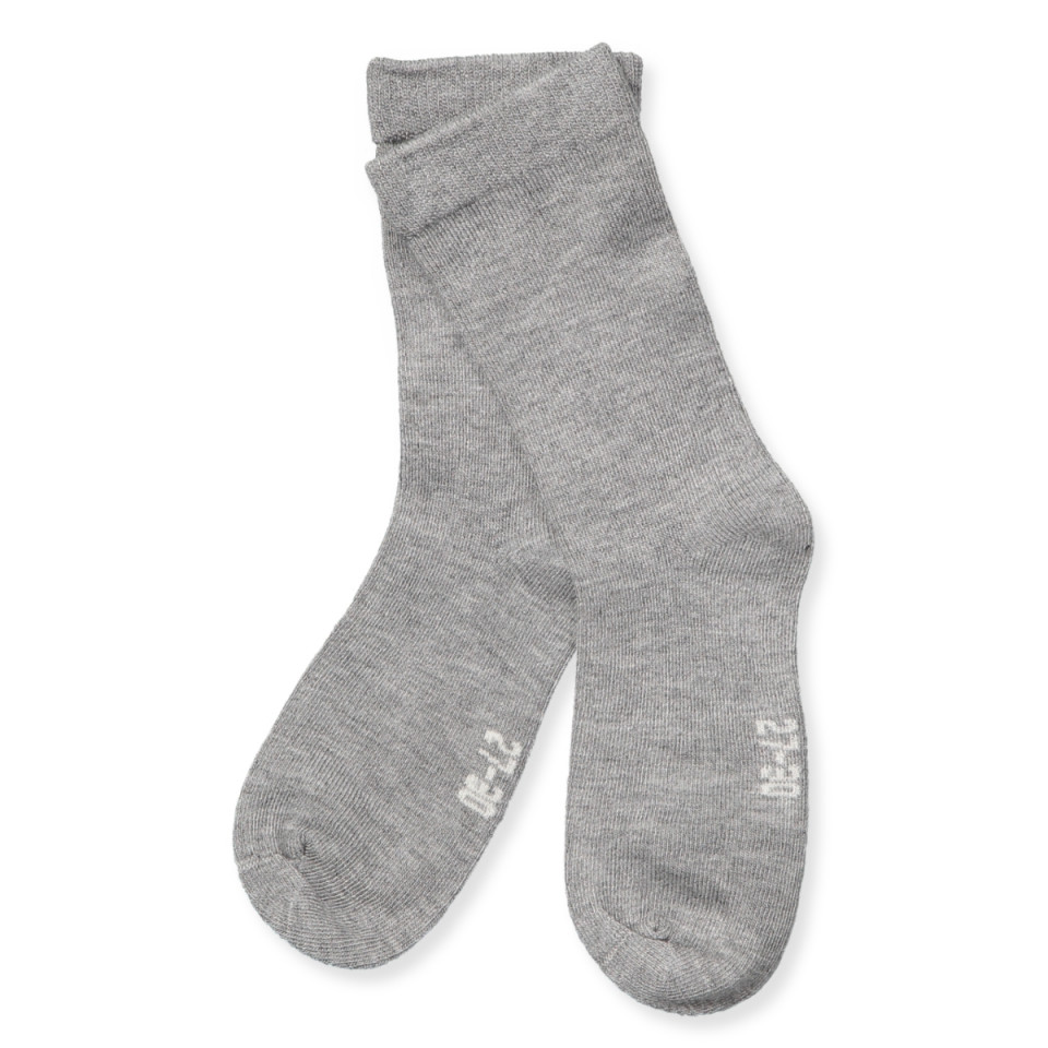 Grå melange bambus strømper