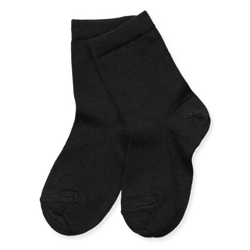 Sorte uld/bomuld strømper