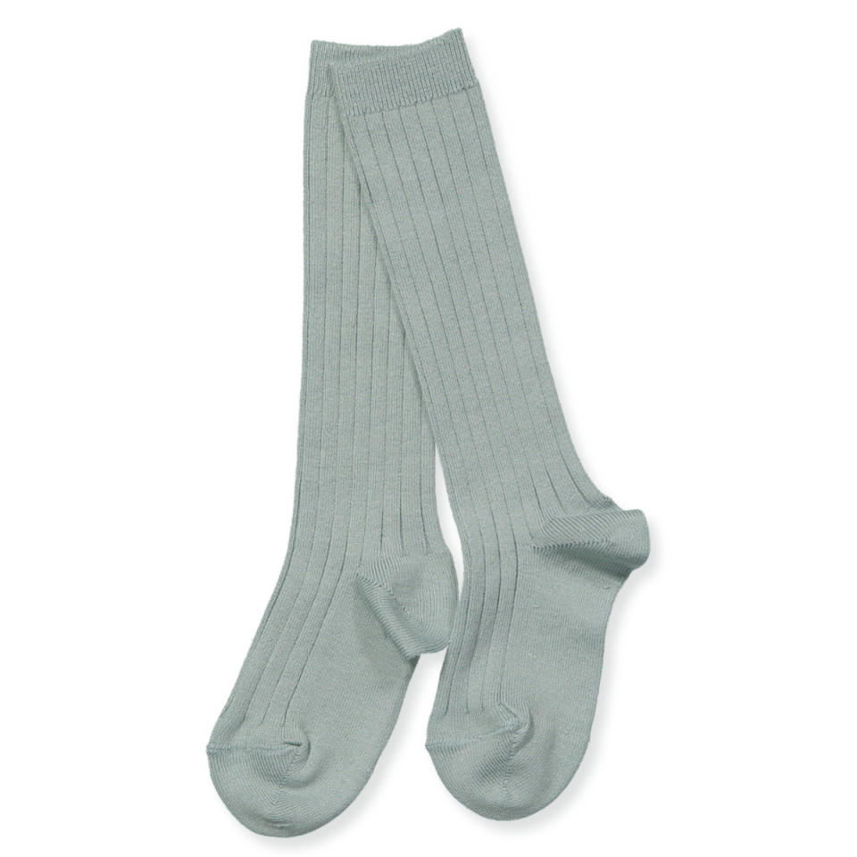 Grønne rib knæstrømper