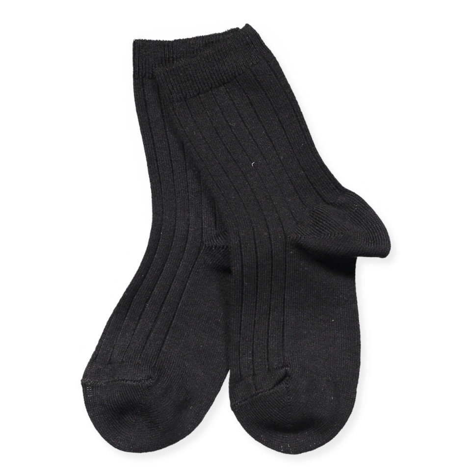 Sorte rib strømper