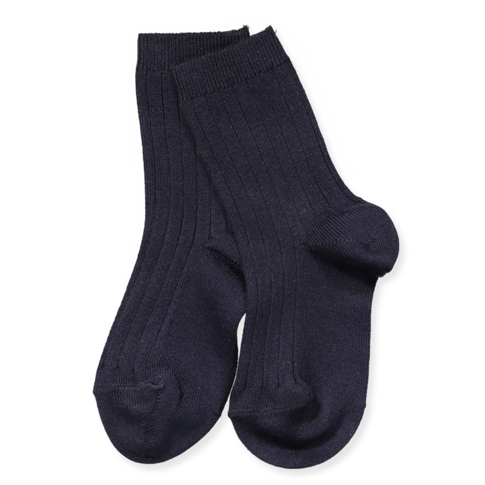 Navy rib strømper