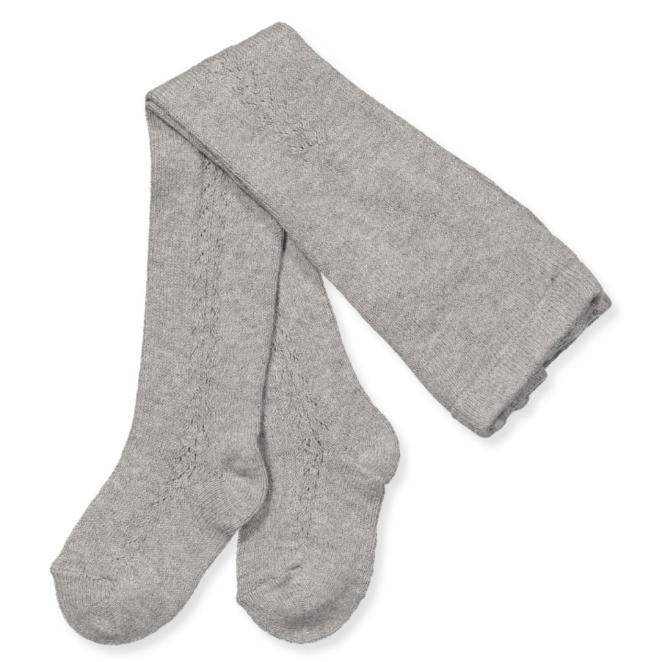 Grå strømpebukser med hulmønster