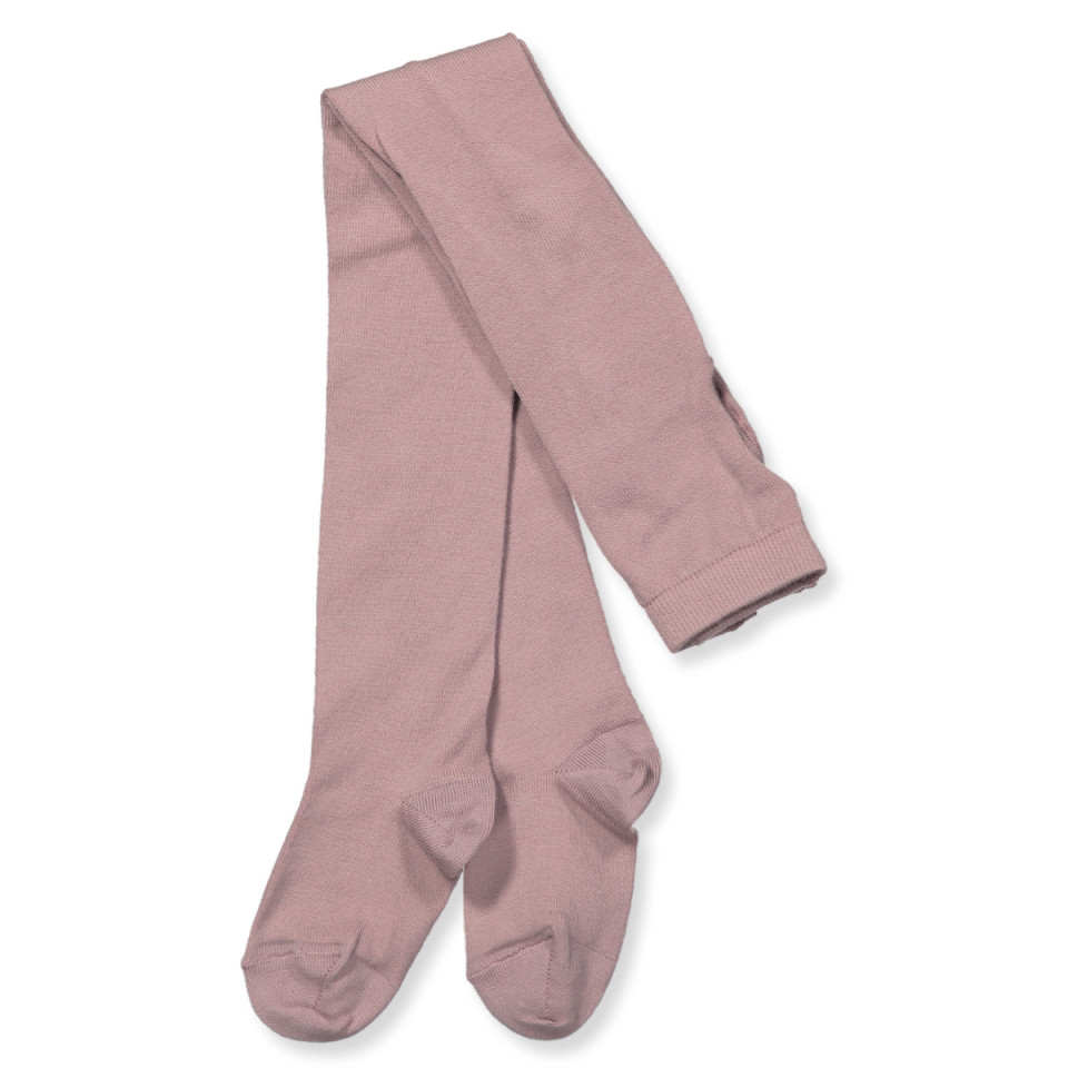 Rosa uld/bomuld strømpebukser