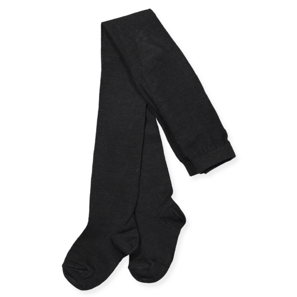 Sorte uld/bomuld strømpebukser