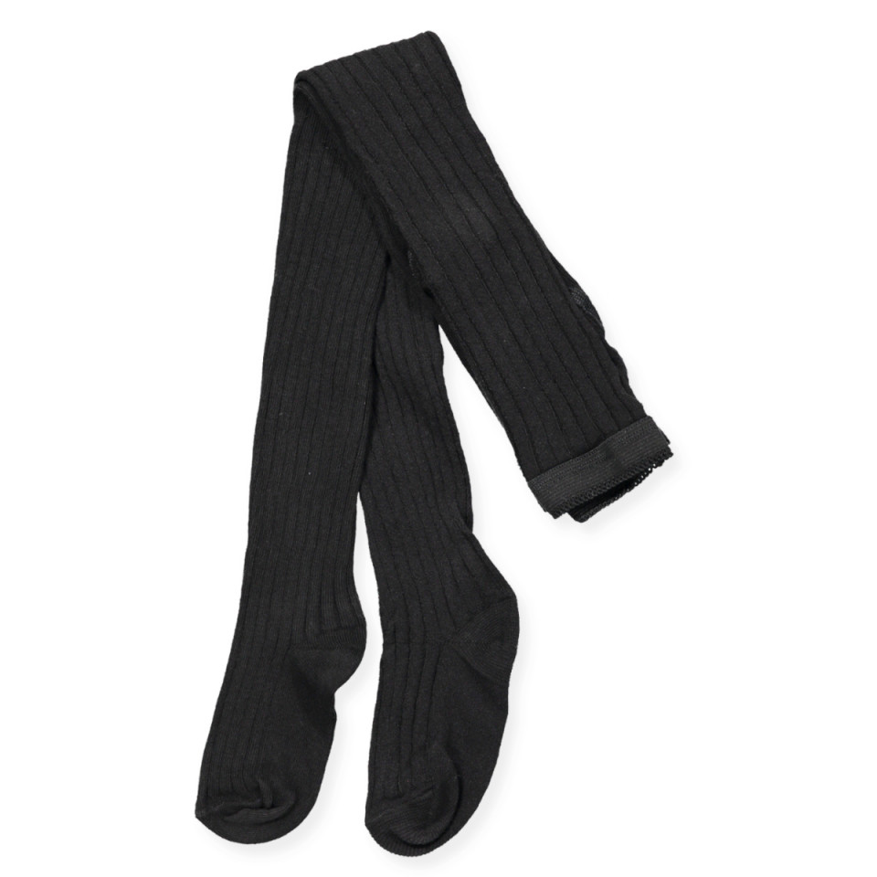 Sorte rib strømpebukser