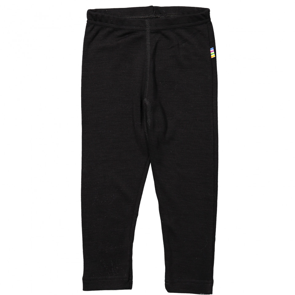 Sorte uld/silke leggings