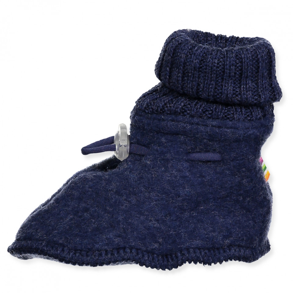 Blå uld fleece futter