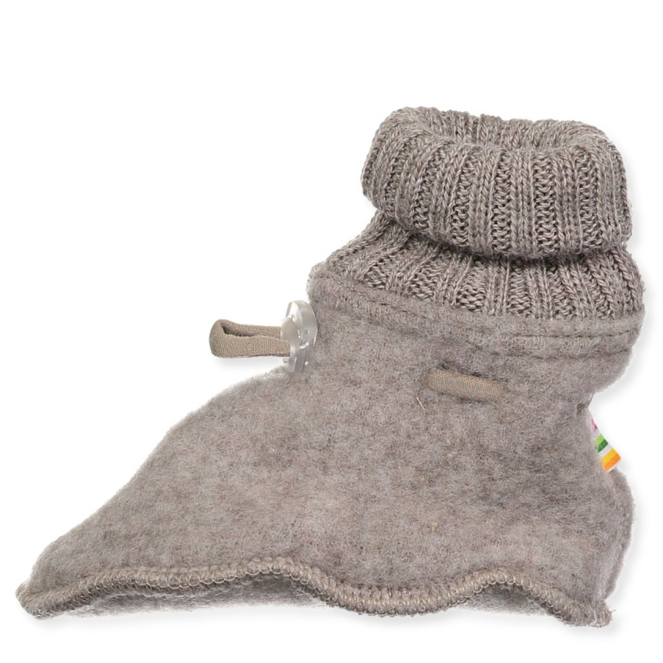 Beige uld fleece futter