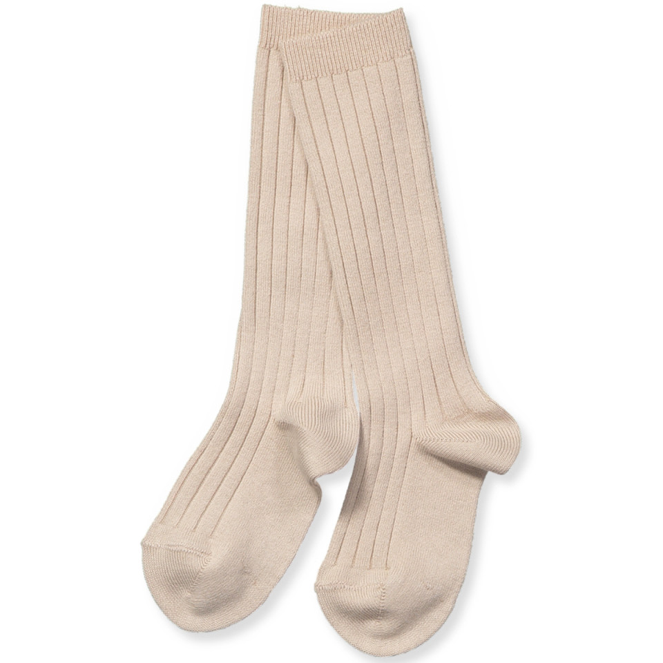 Latté rib knæstrømper