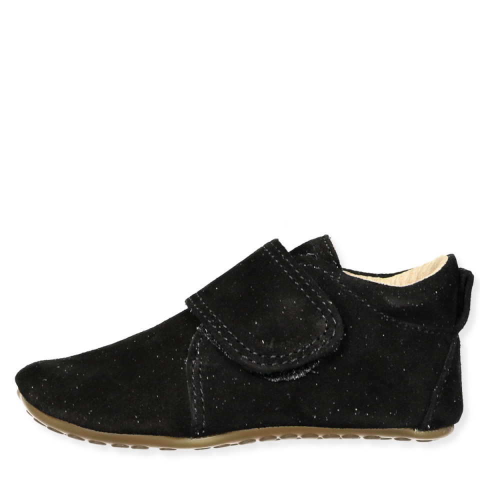 Sorte hjemmesko - ruskind