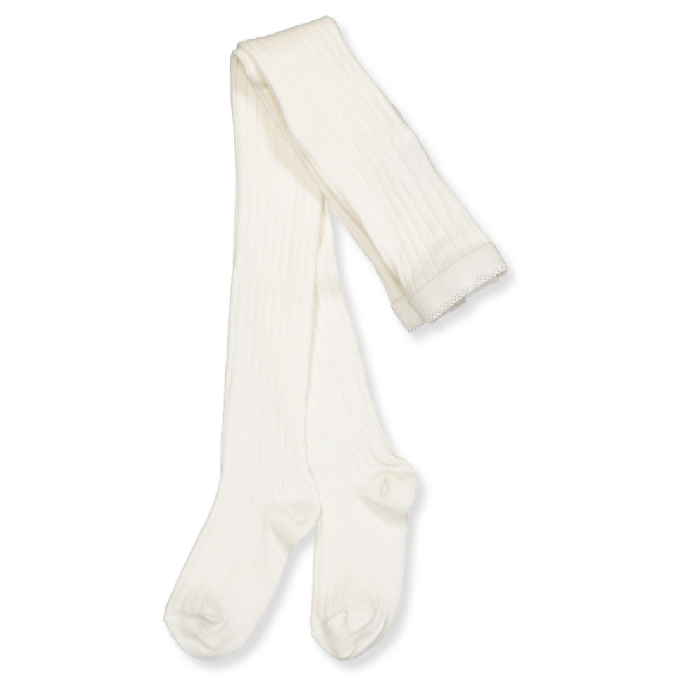 Snow white rib strømpebukser