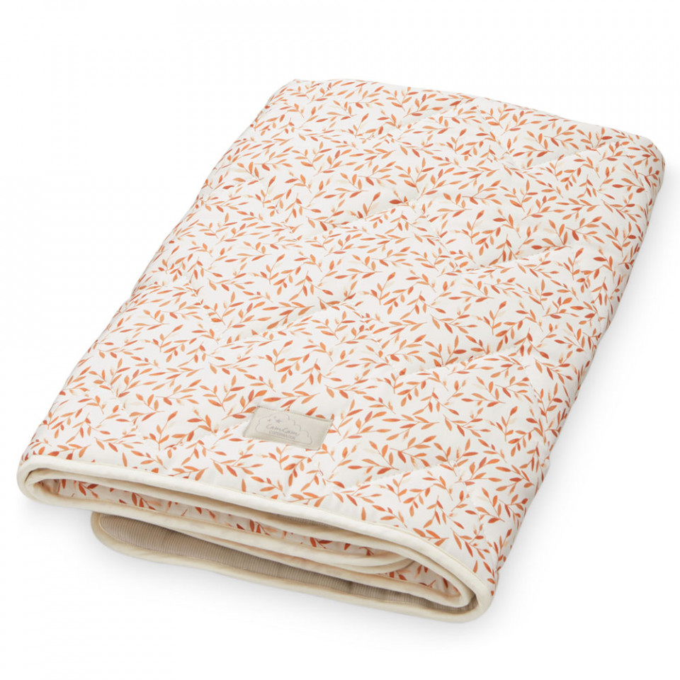 Organic caramel leaves babytæppe