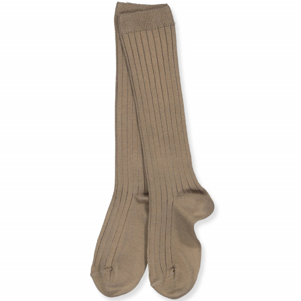 Oliven rib knæstrømper