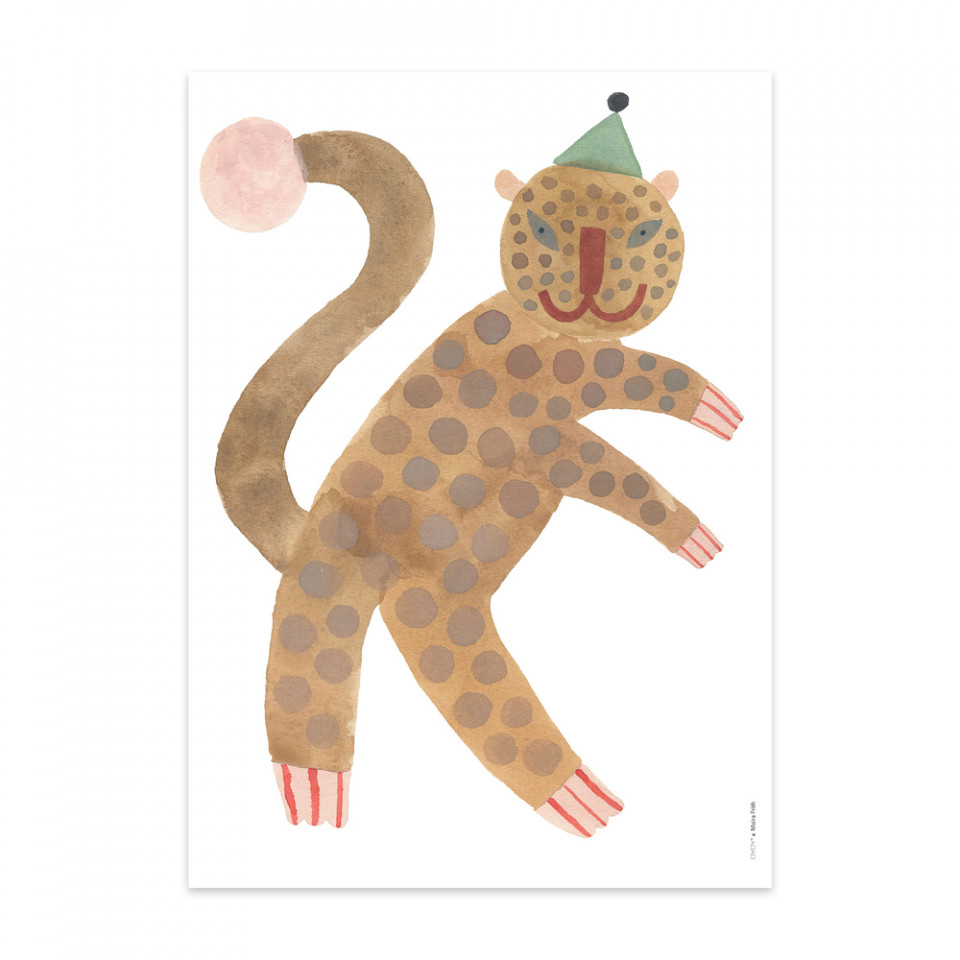Leopard Elvis plakat - 50x70 cm
