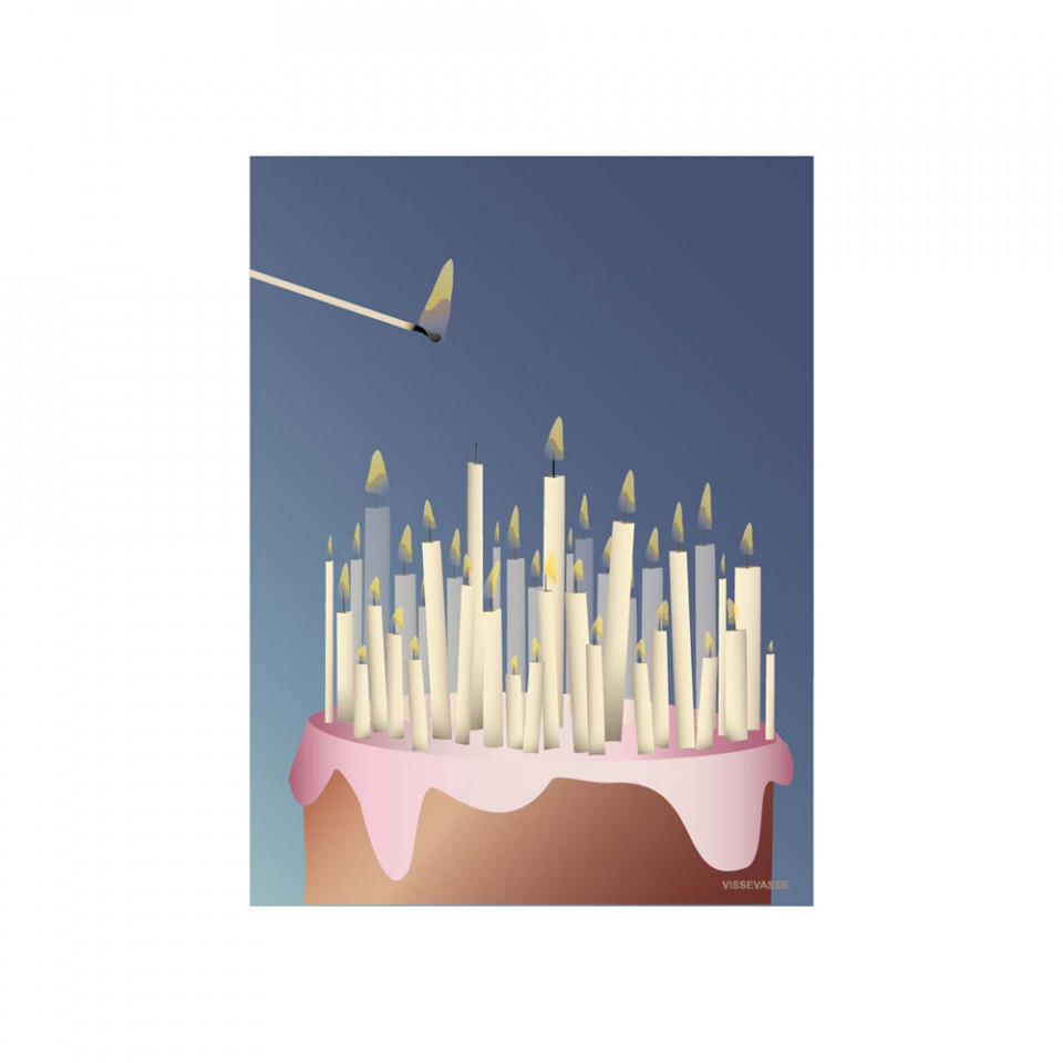 Cake with candles kort