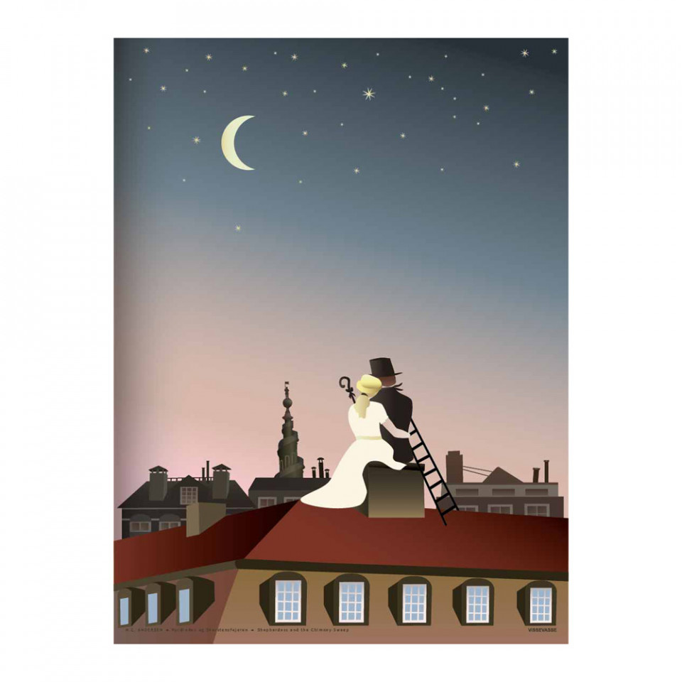 Hyrdinden & skorstensfejeren - 30x40 cm