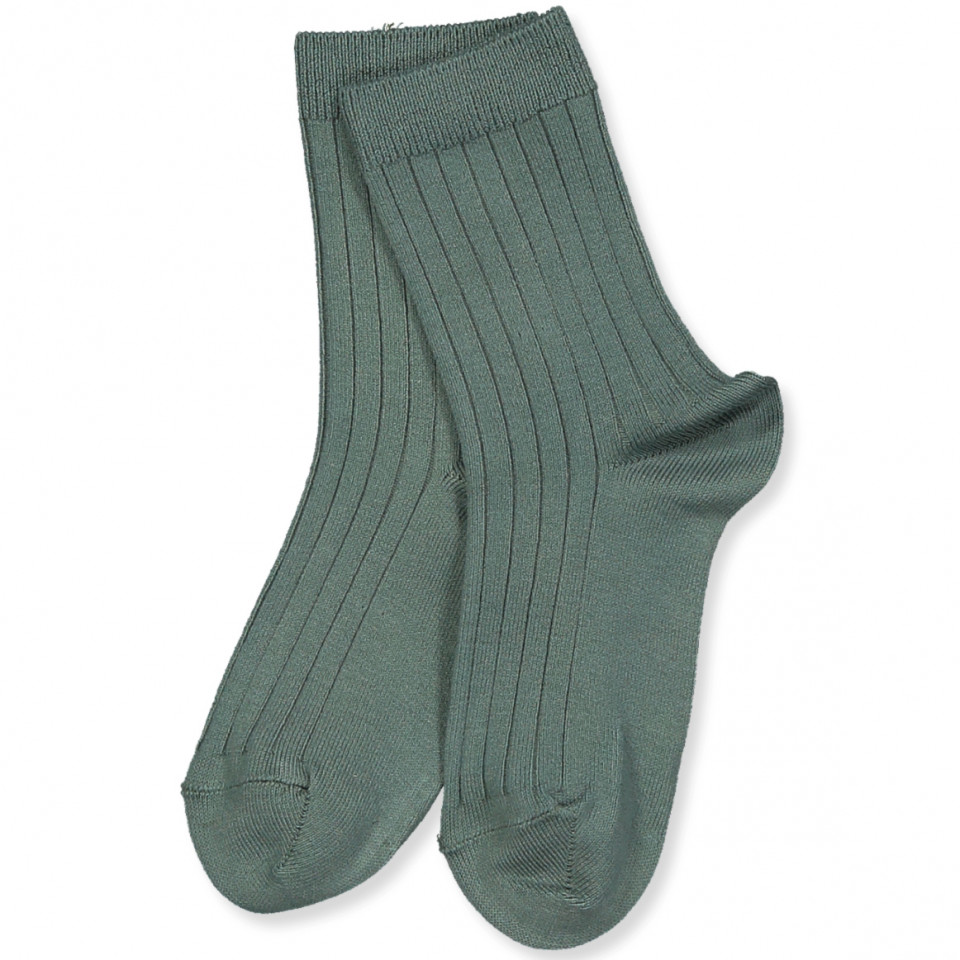 Petrol rib strømper