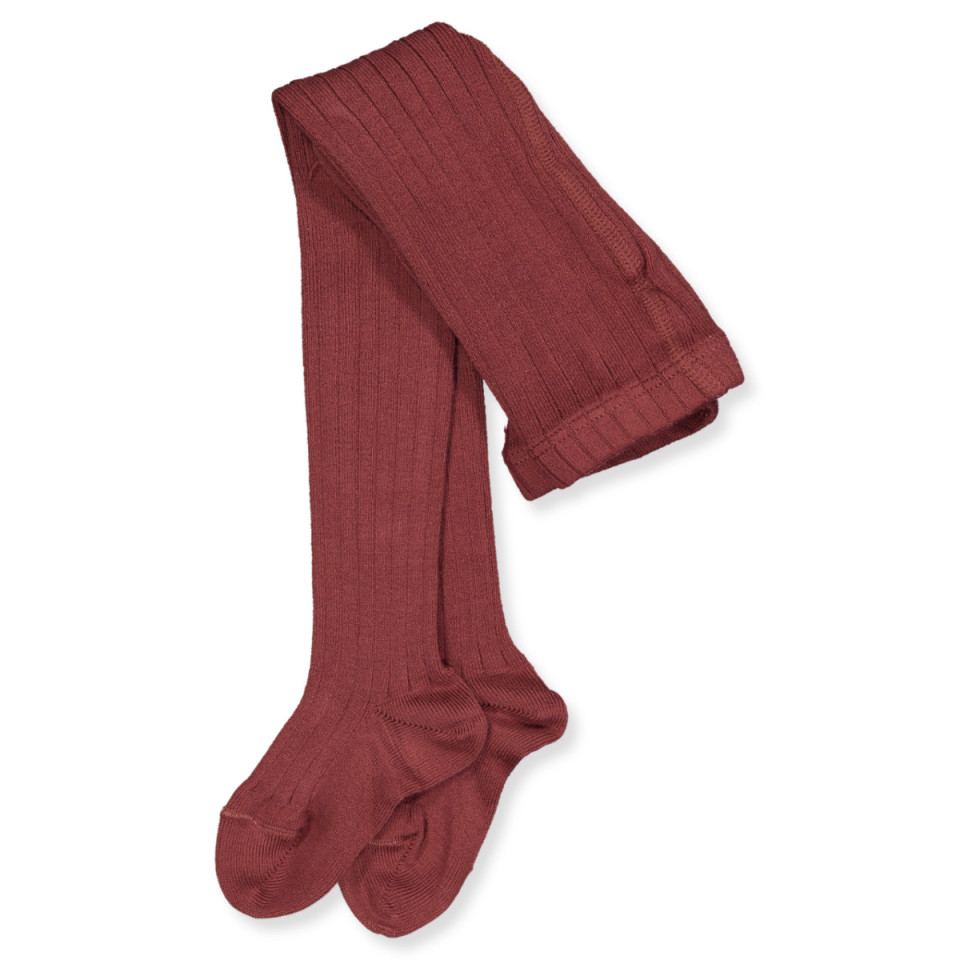 Marsala rib strømpebukser