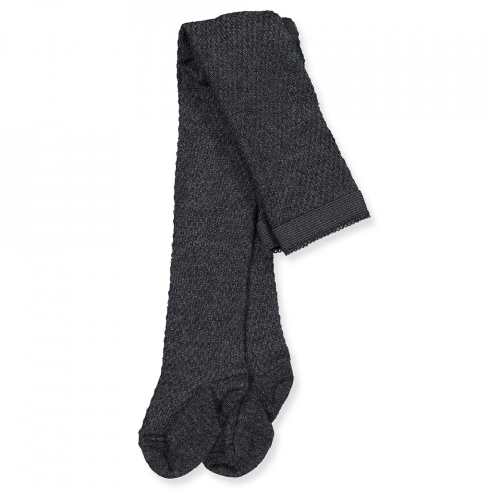 Dark grey uld strømpebukser