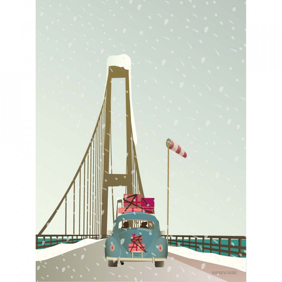 Drivning home for Christmas kort