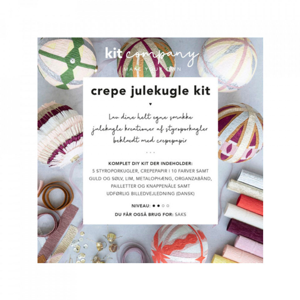 Crepe julekugle DIY kit