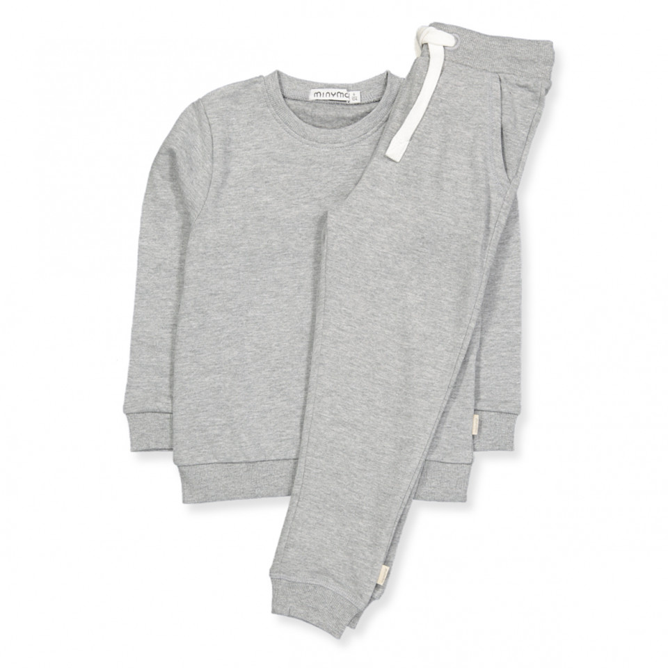 Greymelange sweatsæt