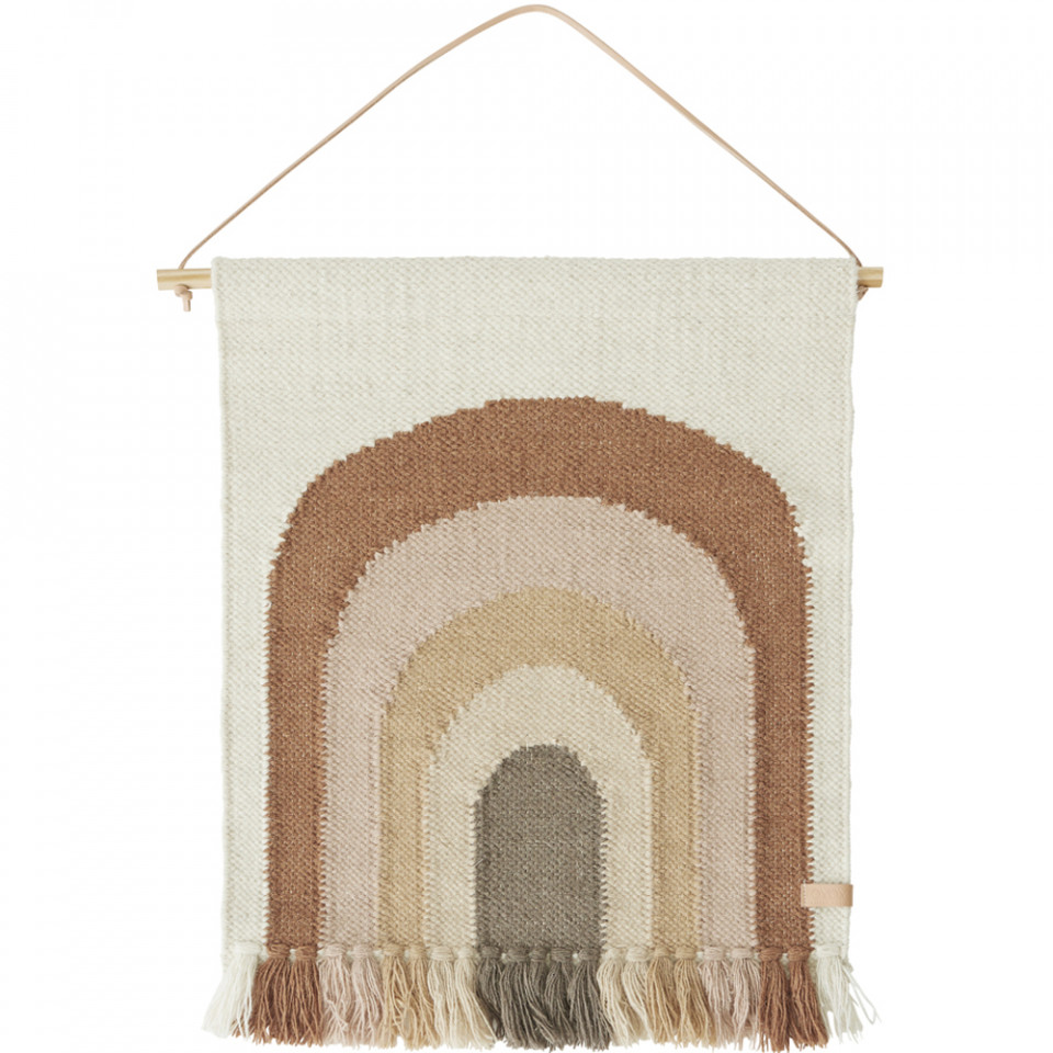 Regnbue mini vægtæppe