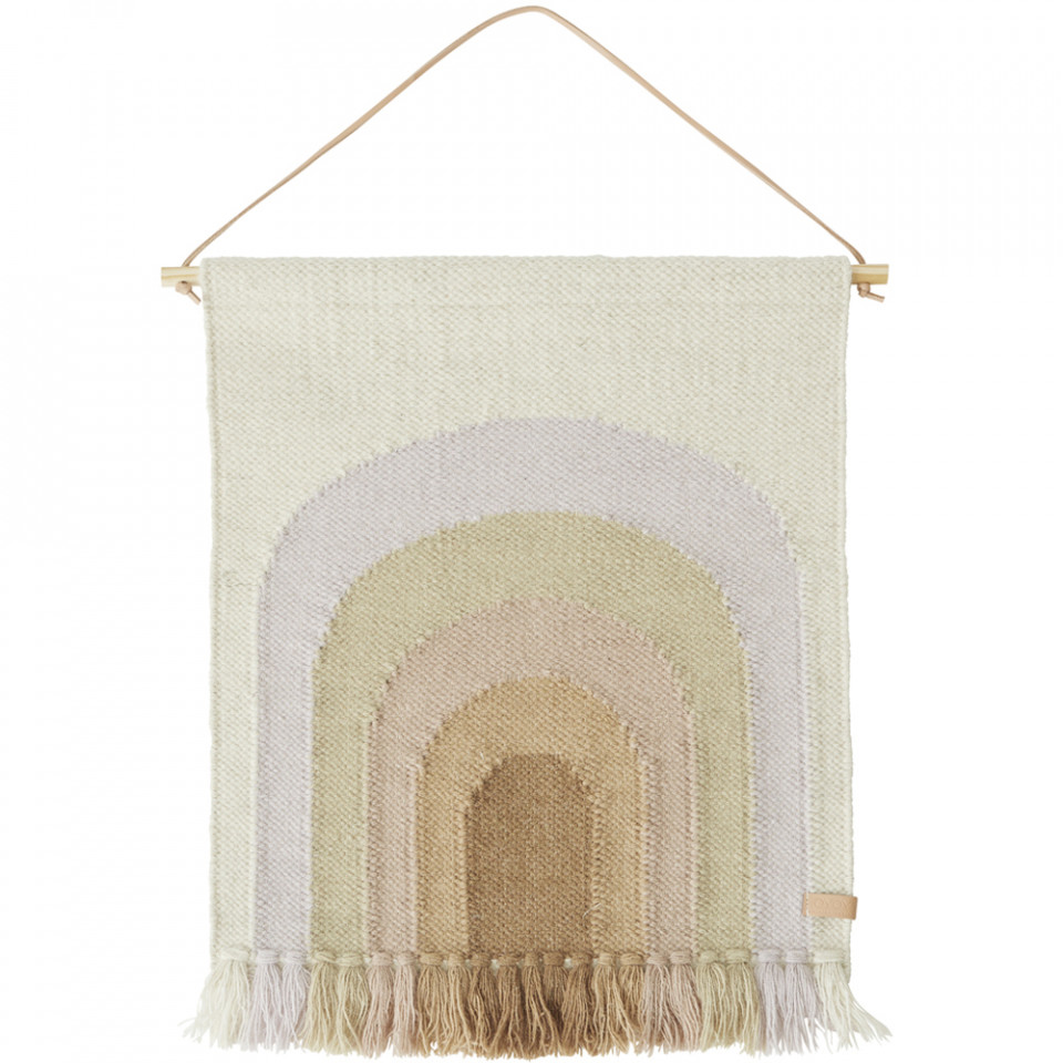 Regnbue mini vægtæppe