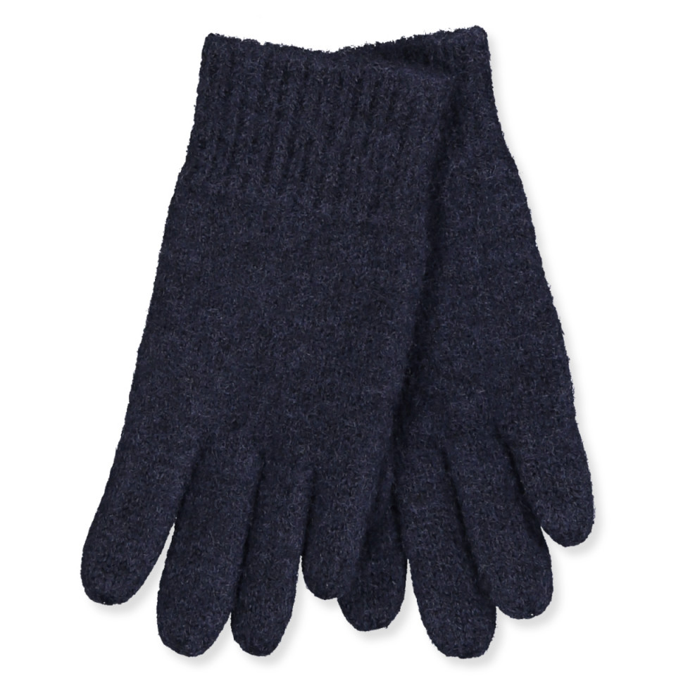 Navy uld fingervanter