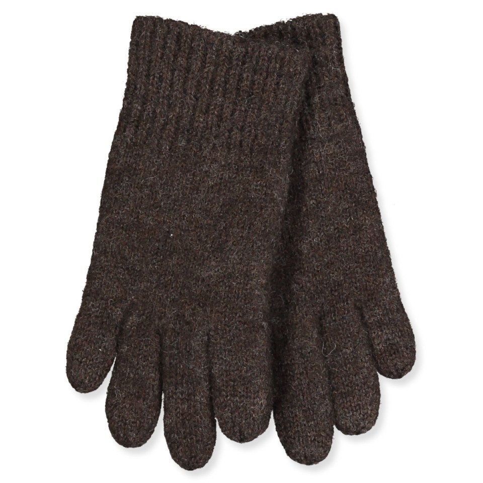 Dark brown fingervanter