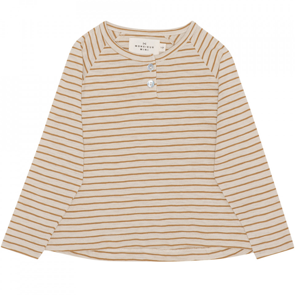 Organic stribet bluse