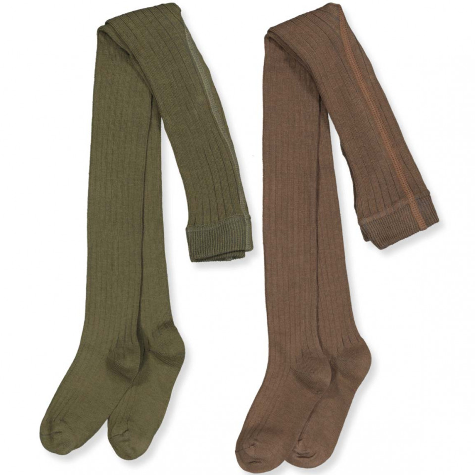 2 pak rib strømpebukser