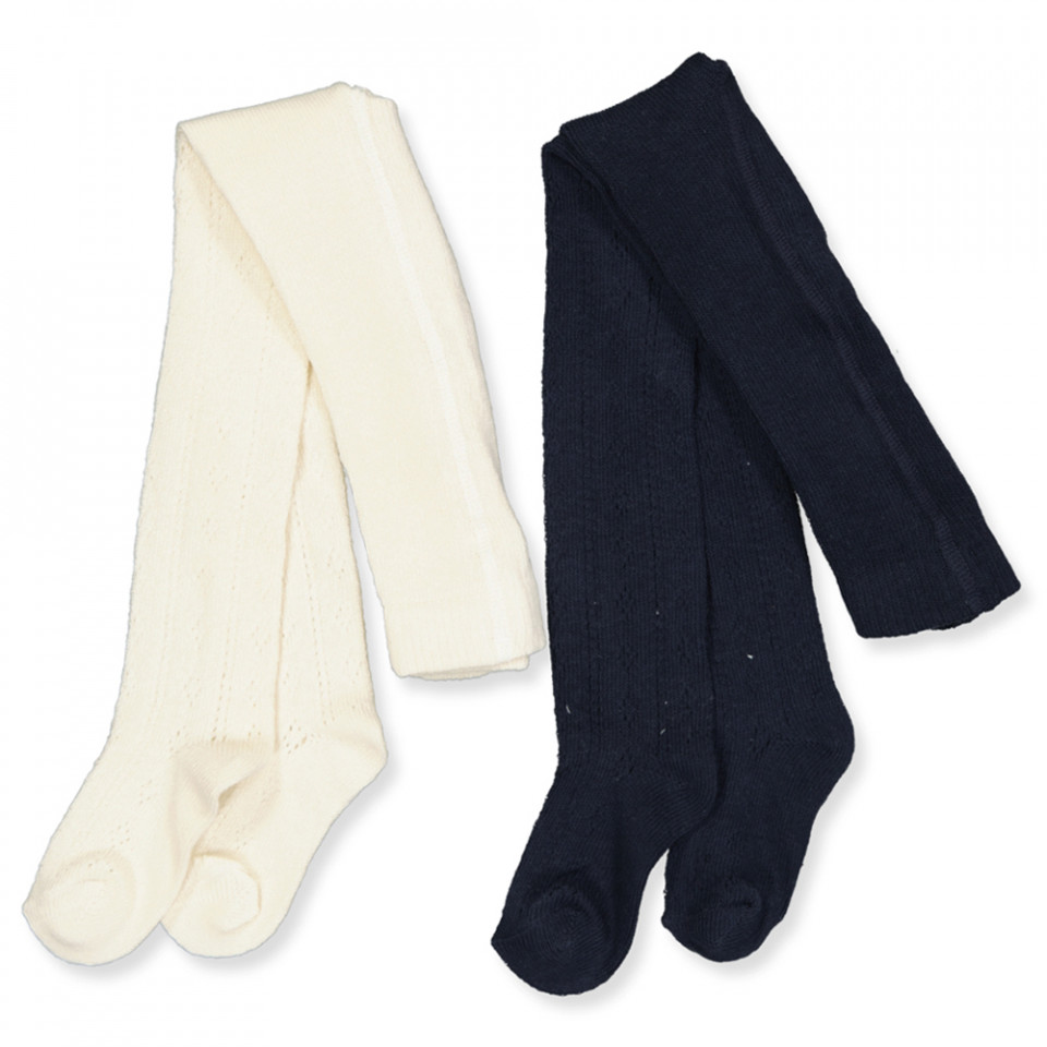 2 pak pointelle strømpebukser