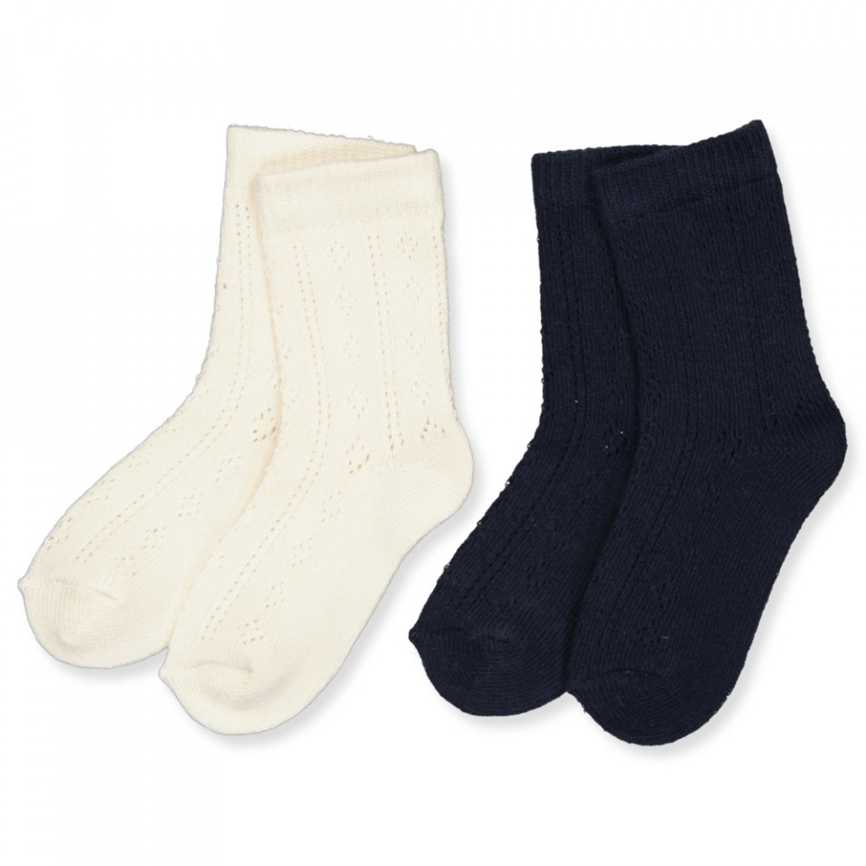 2 pak pointelle strømper