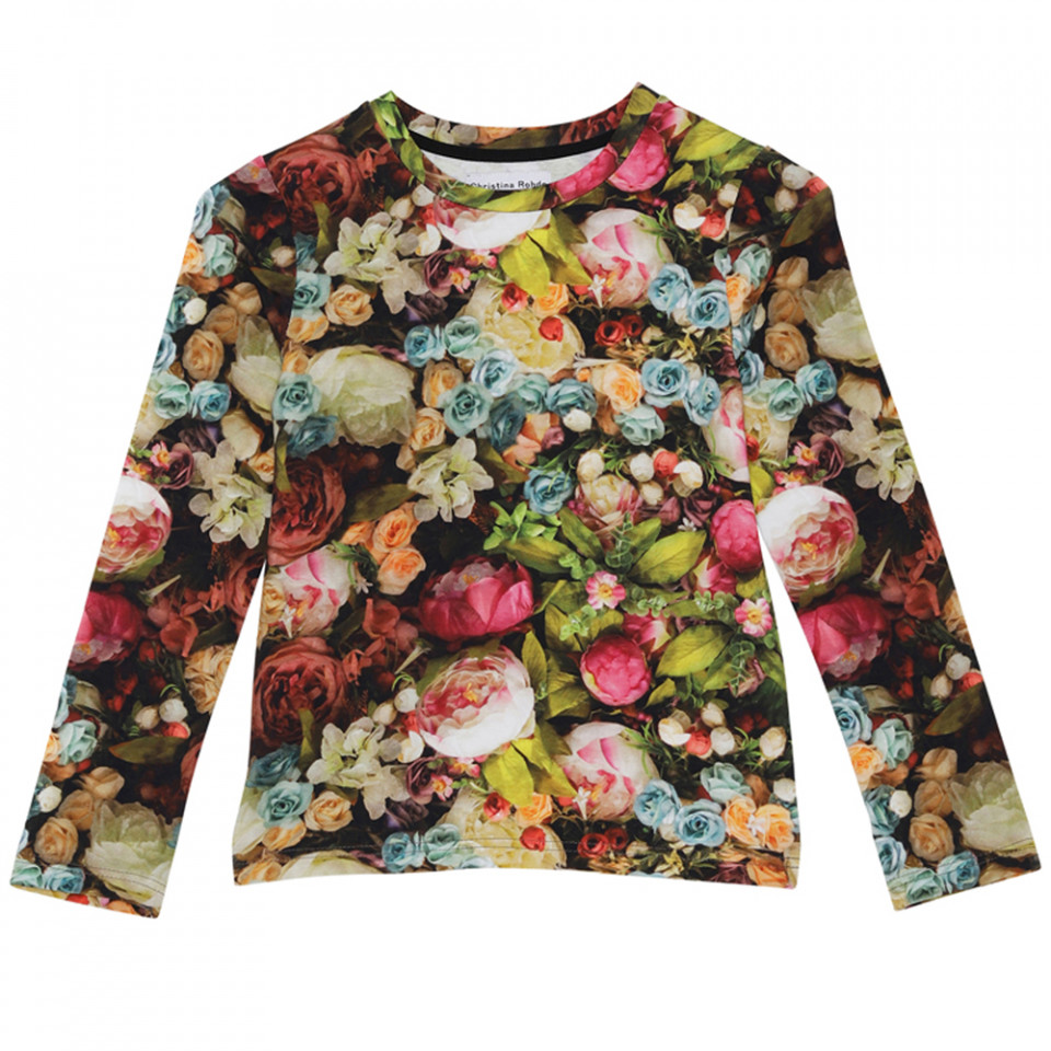 Blomstret bluse