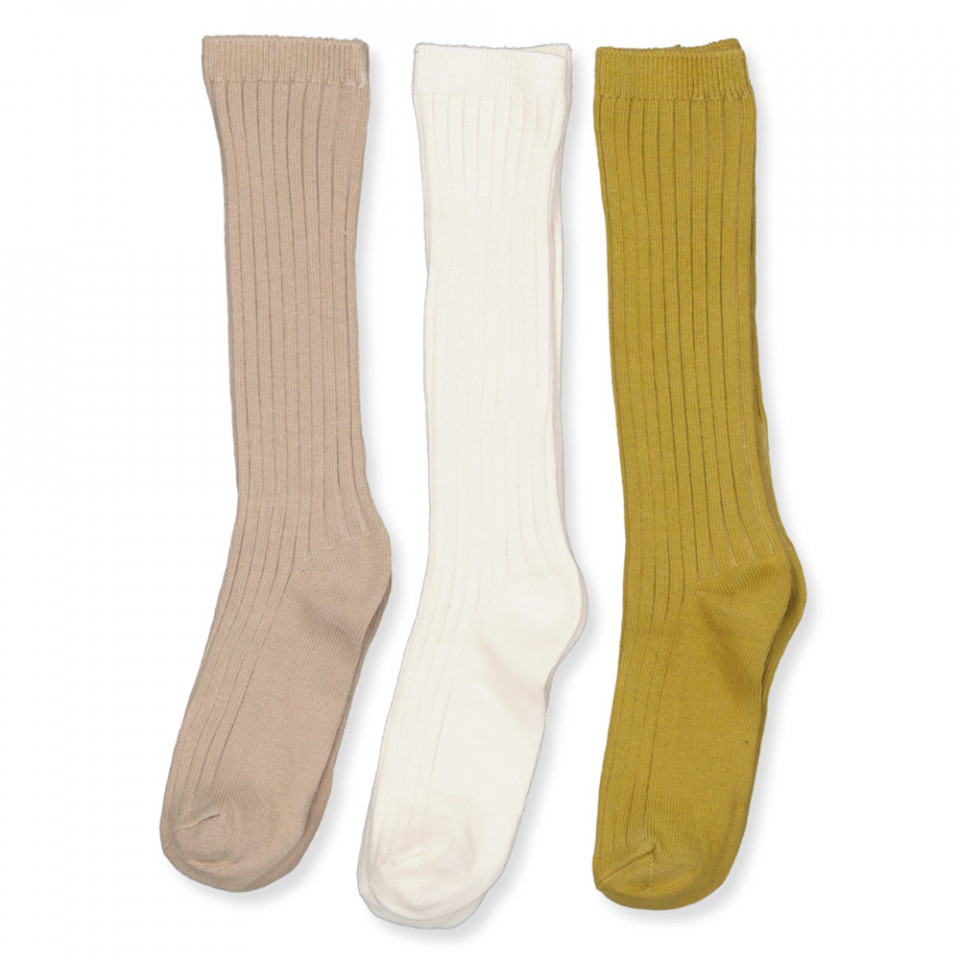 3 pak Elove rib knæstrømper