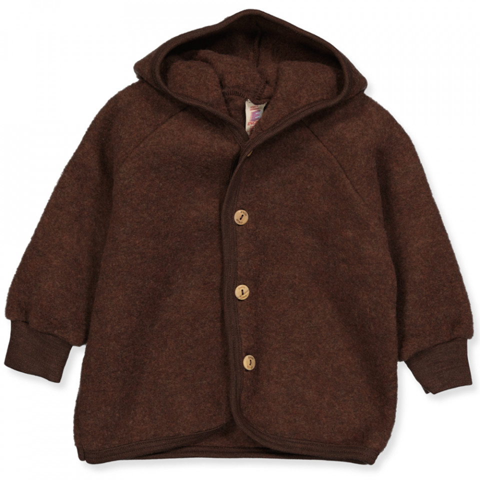 Organic uldfleece cardigan