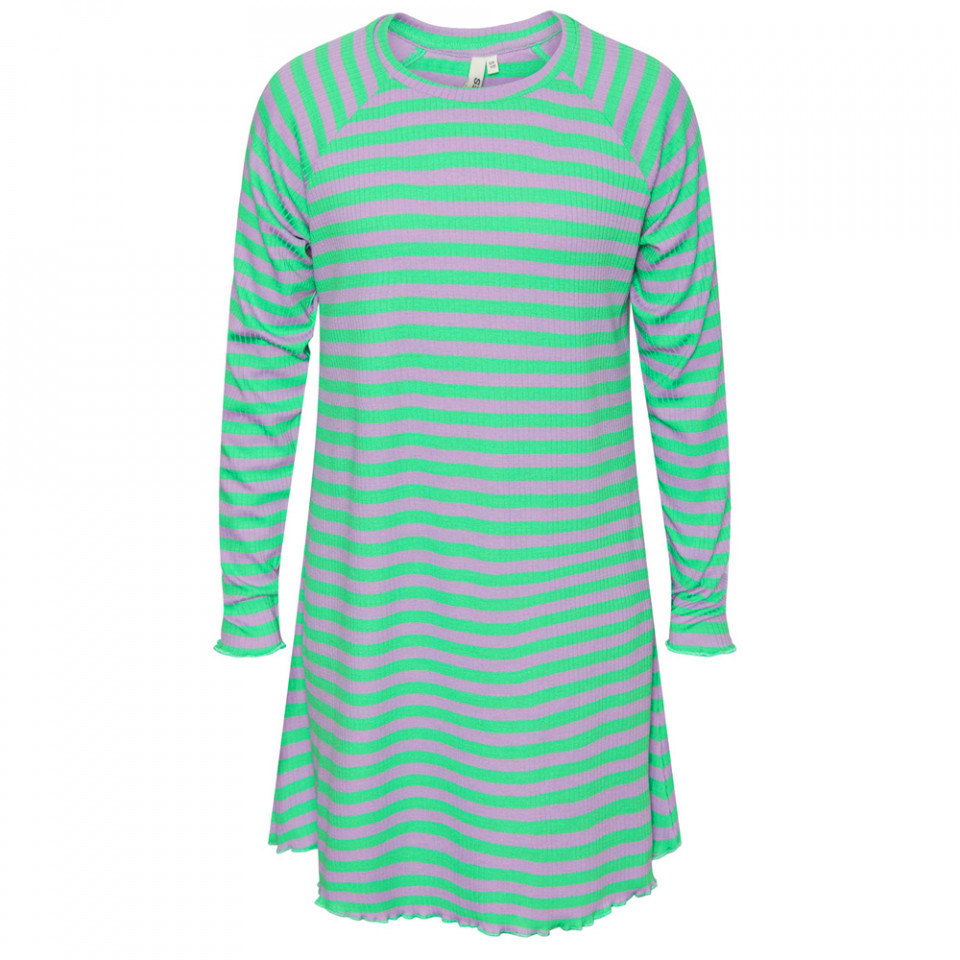 Dora stribet rib kjole