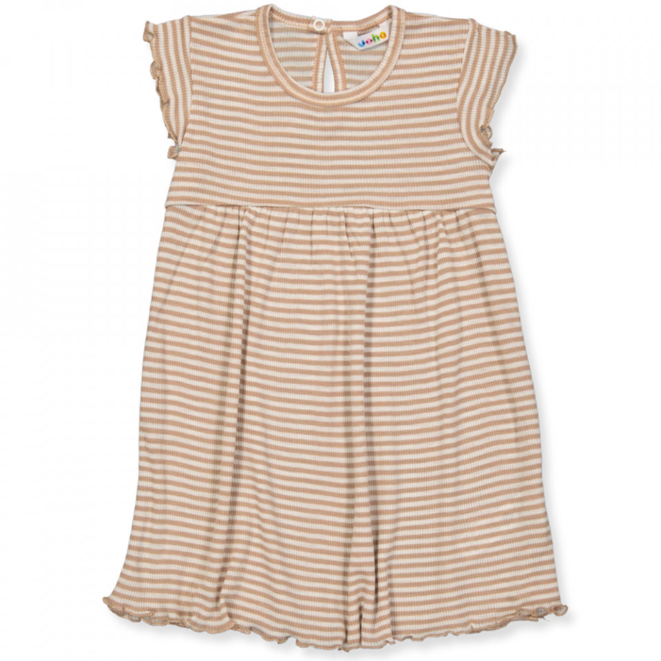 Uld/silke stribet kjole