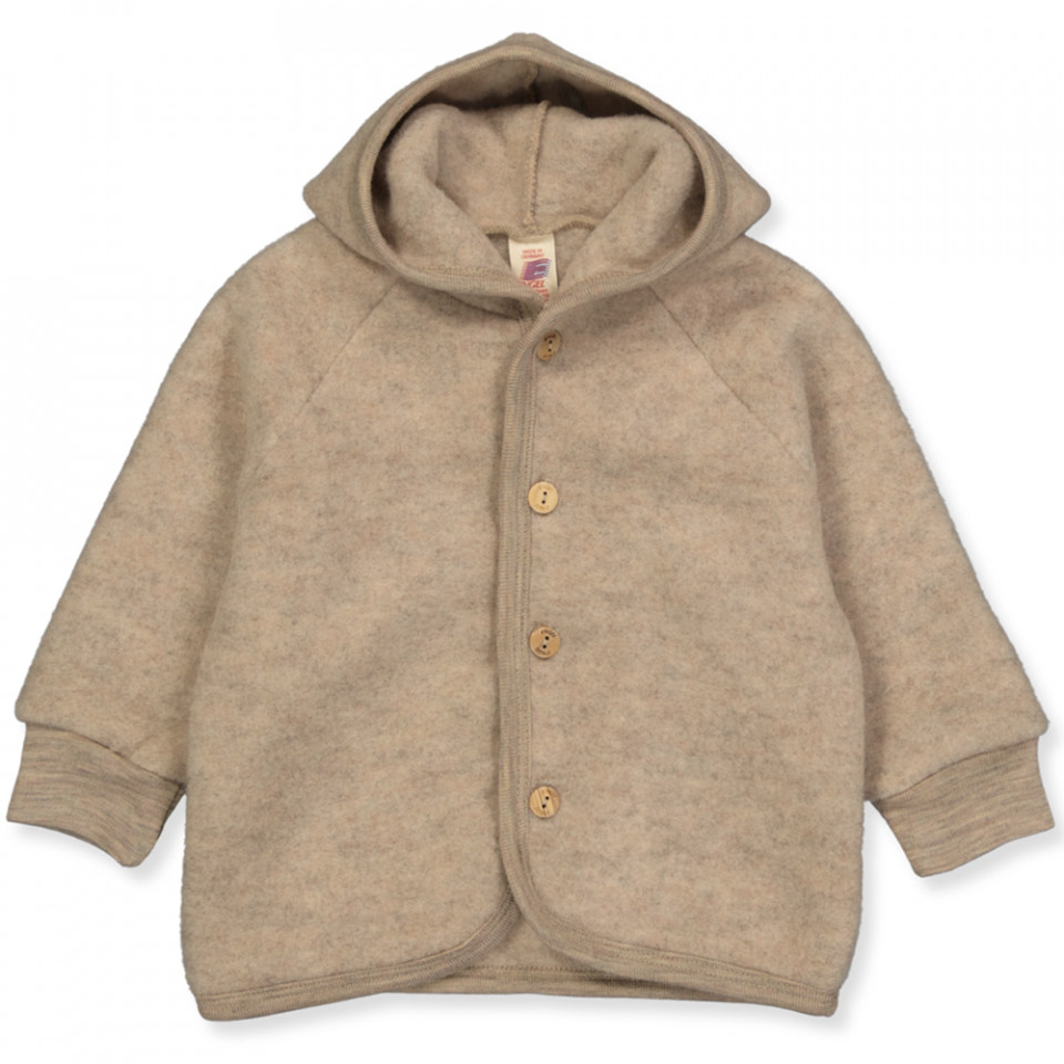 Organic uldfleece cardigan
