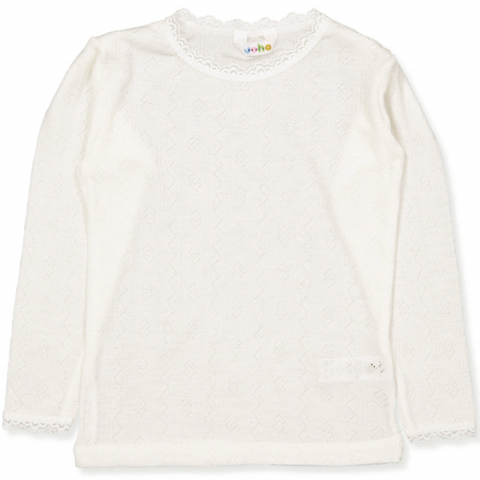 Offwhite uld/silke bluse