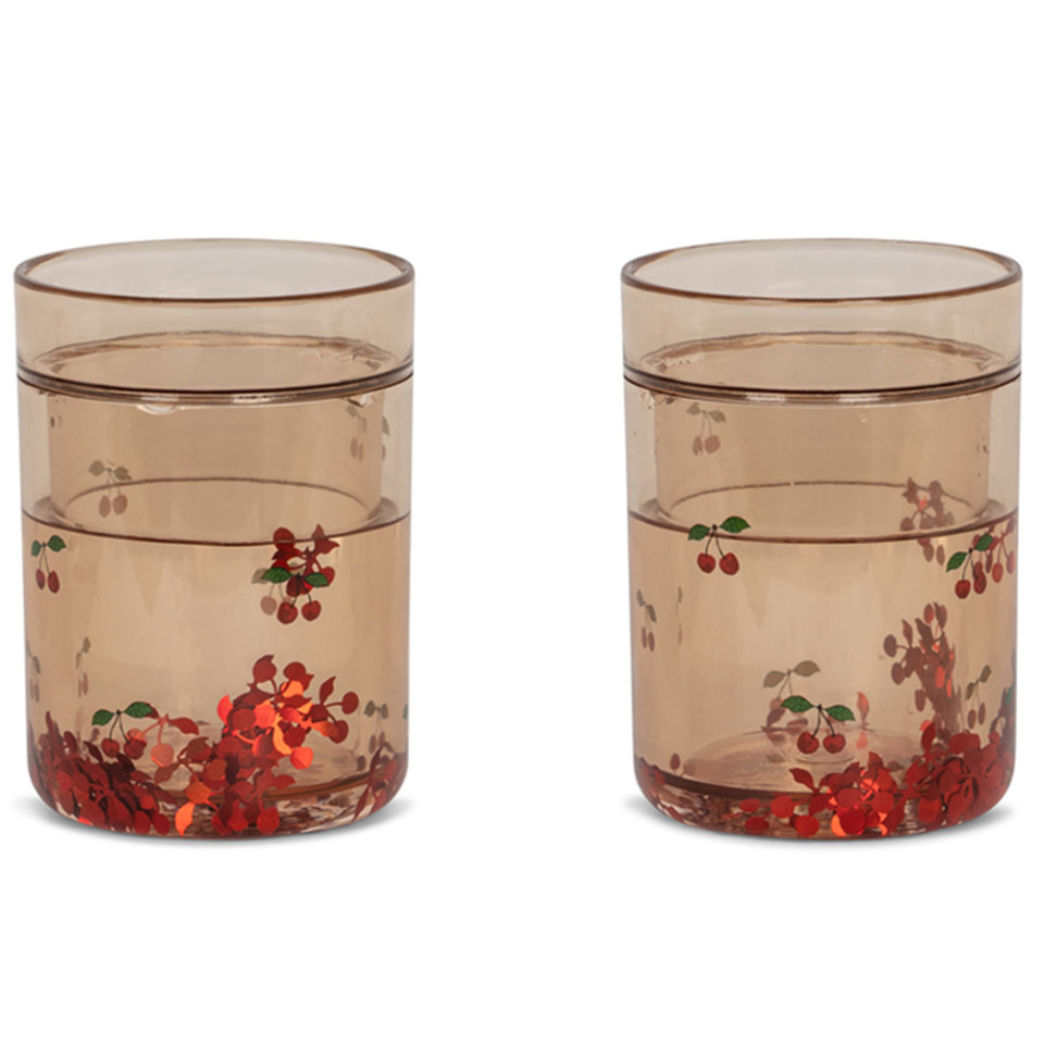 Cherry 2-pak glitter kop