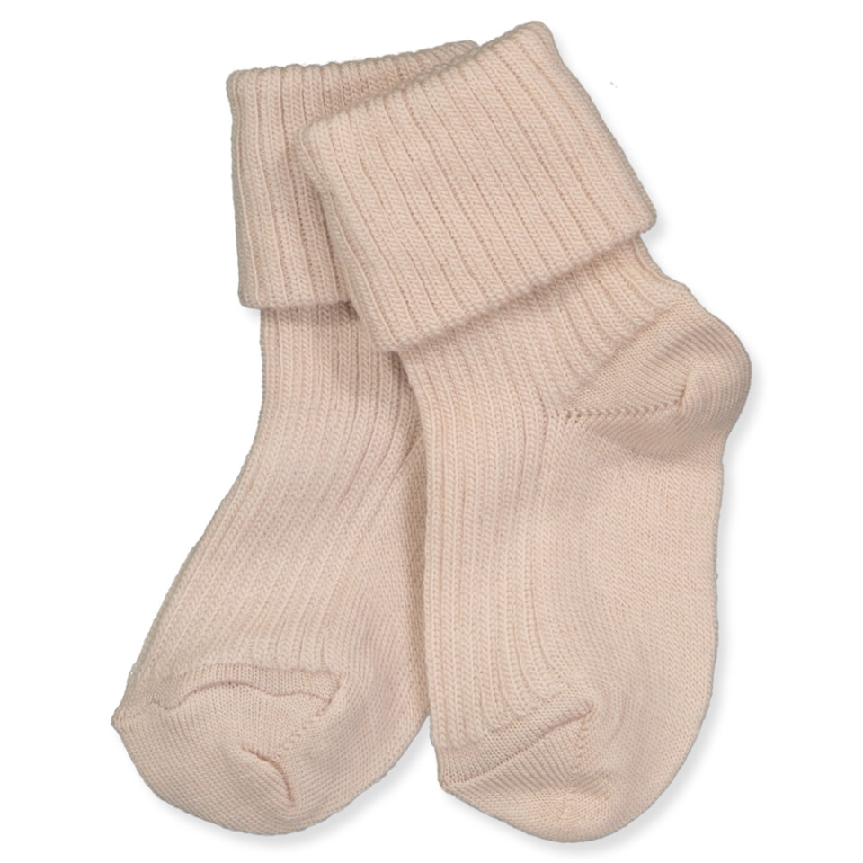 Rose dust uld babystrømper
